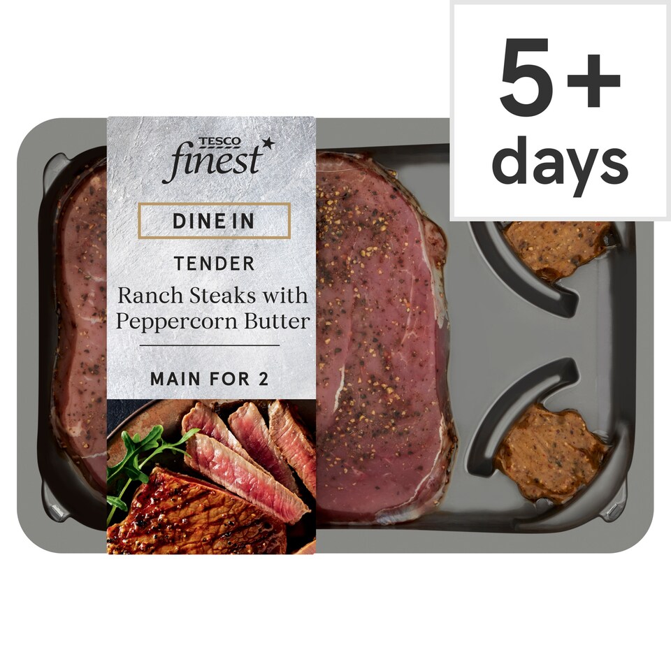 Tesco Finest Dine In Ranch Steaks with Peppercorn Melt 303g