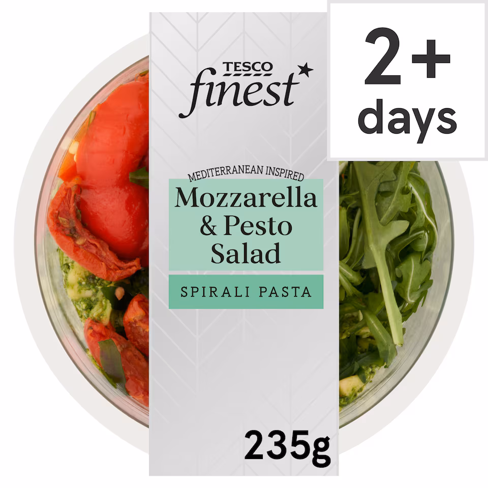 Tesco Finest Mozzarella & Pesto Pasta Salad 235G