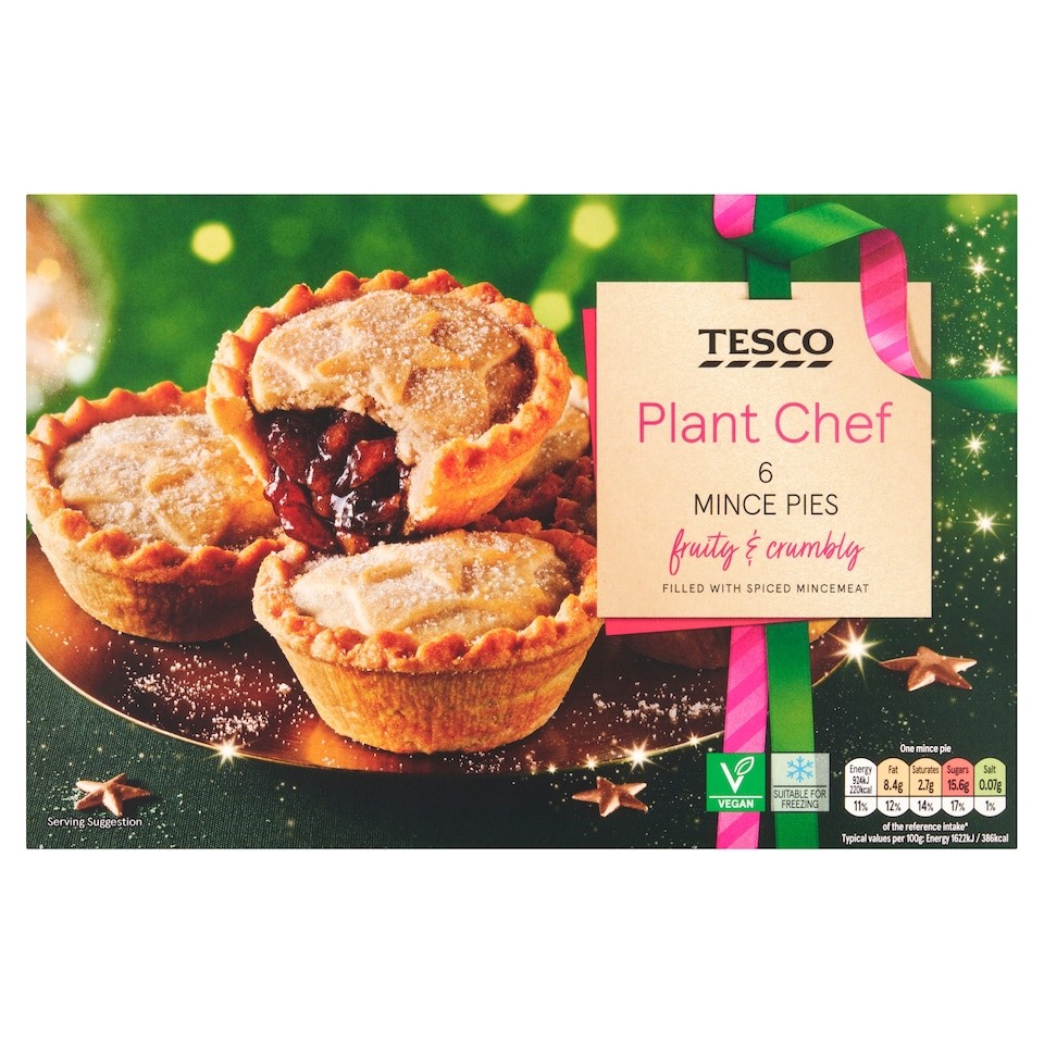 Tesco Plant Chef Mince Pies 6 Pack