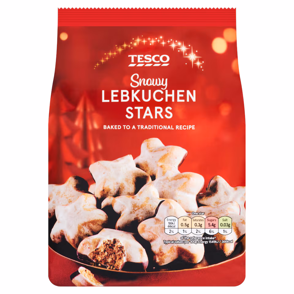 Tesco Lebkuchen Iced Stars 250G