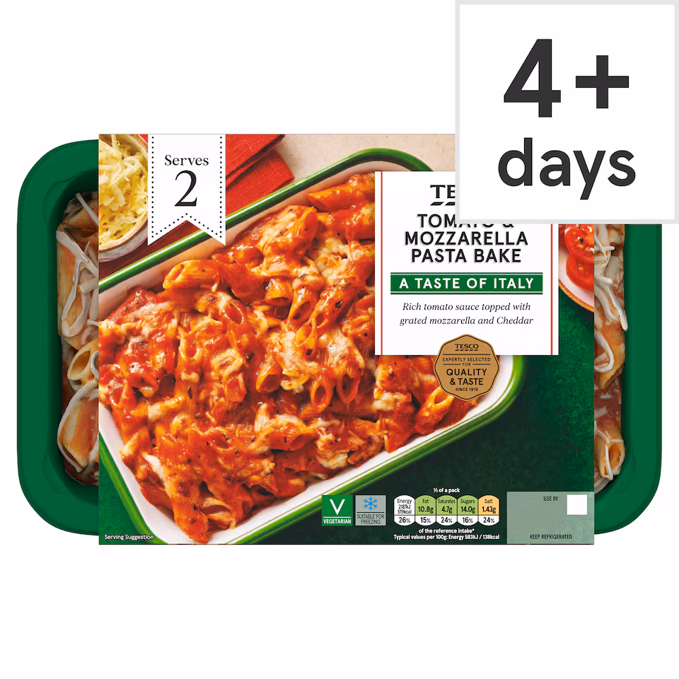 Tesco Tomato & Mozzarella Pasta Bake 750G
