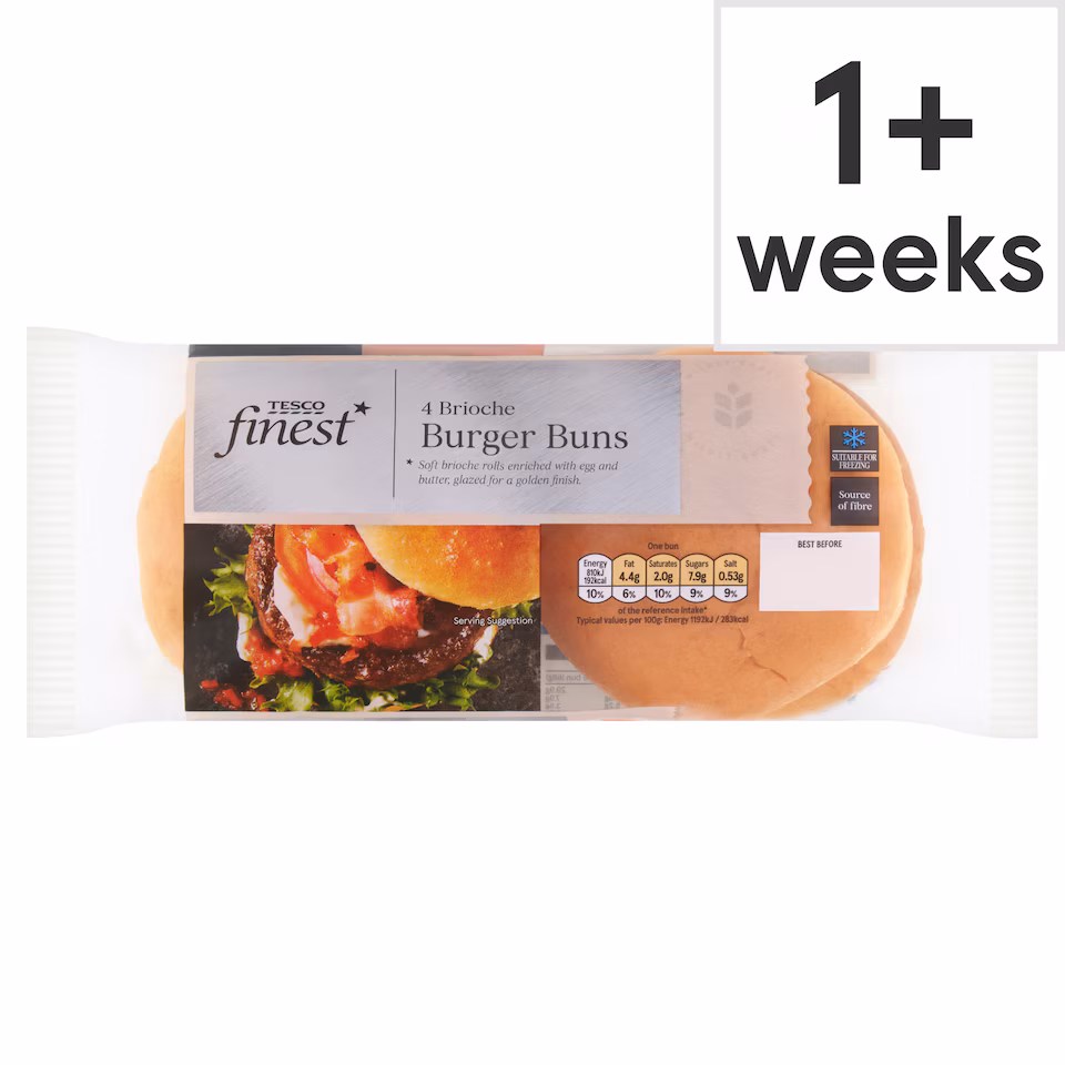 Tesco Finest Brioche Burger Buns 4 pack