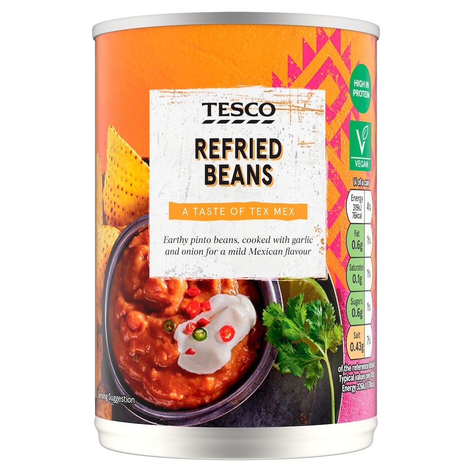 Tesco Refried Beans 392G