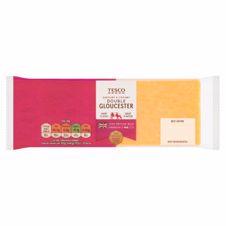 Tesco Double Gloucester Cheese 400G