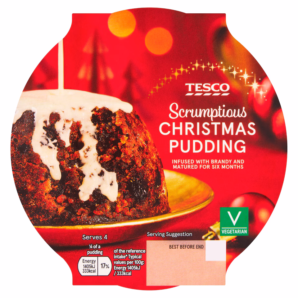 Tesco Jolly Christmas Pudding Infused With Brandy 400g