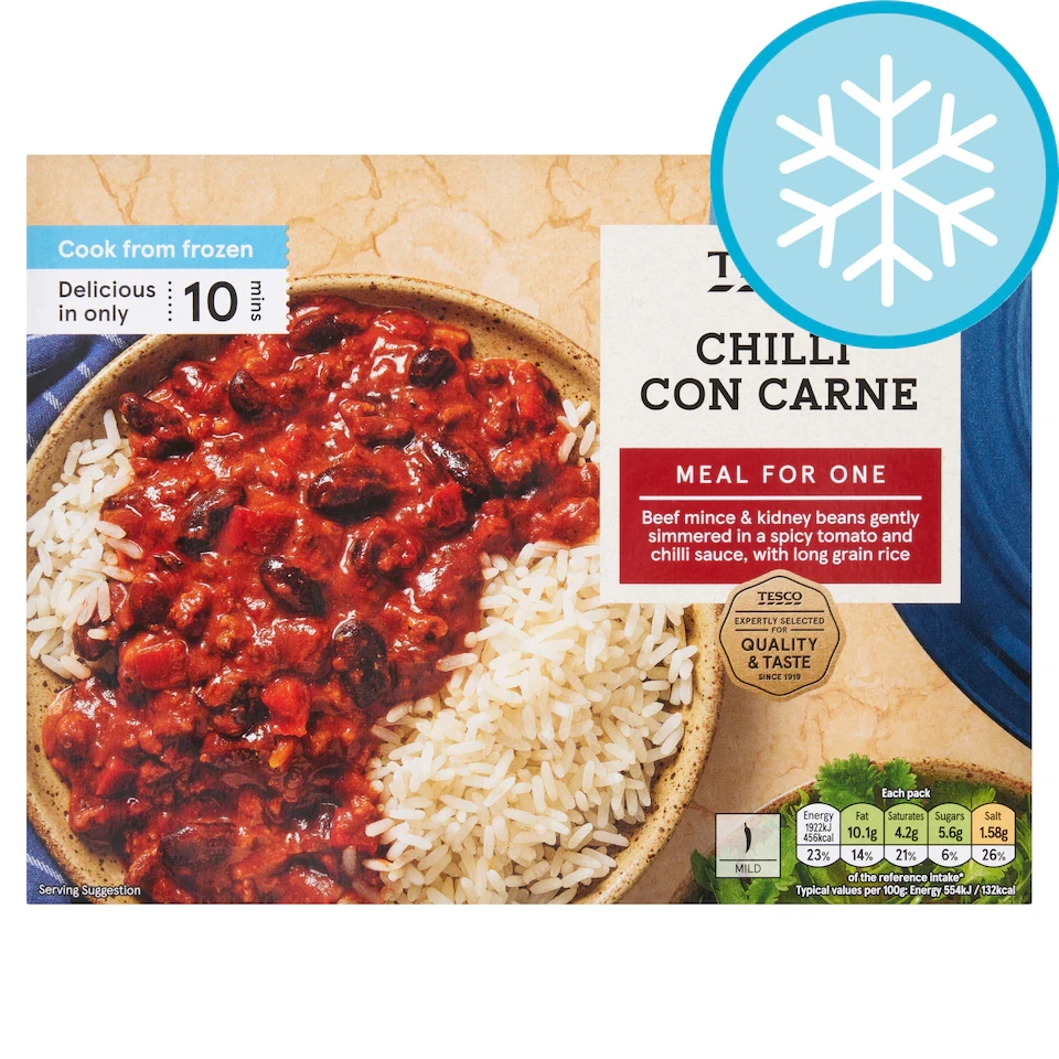 Tesco Chilli Con Carne Rice 400G