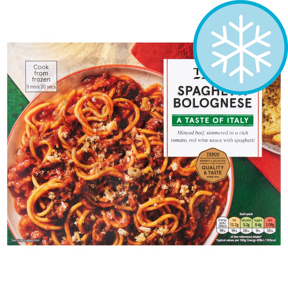 Tesco Spaghetti Bolognese With Cheese Crumbs 400G