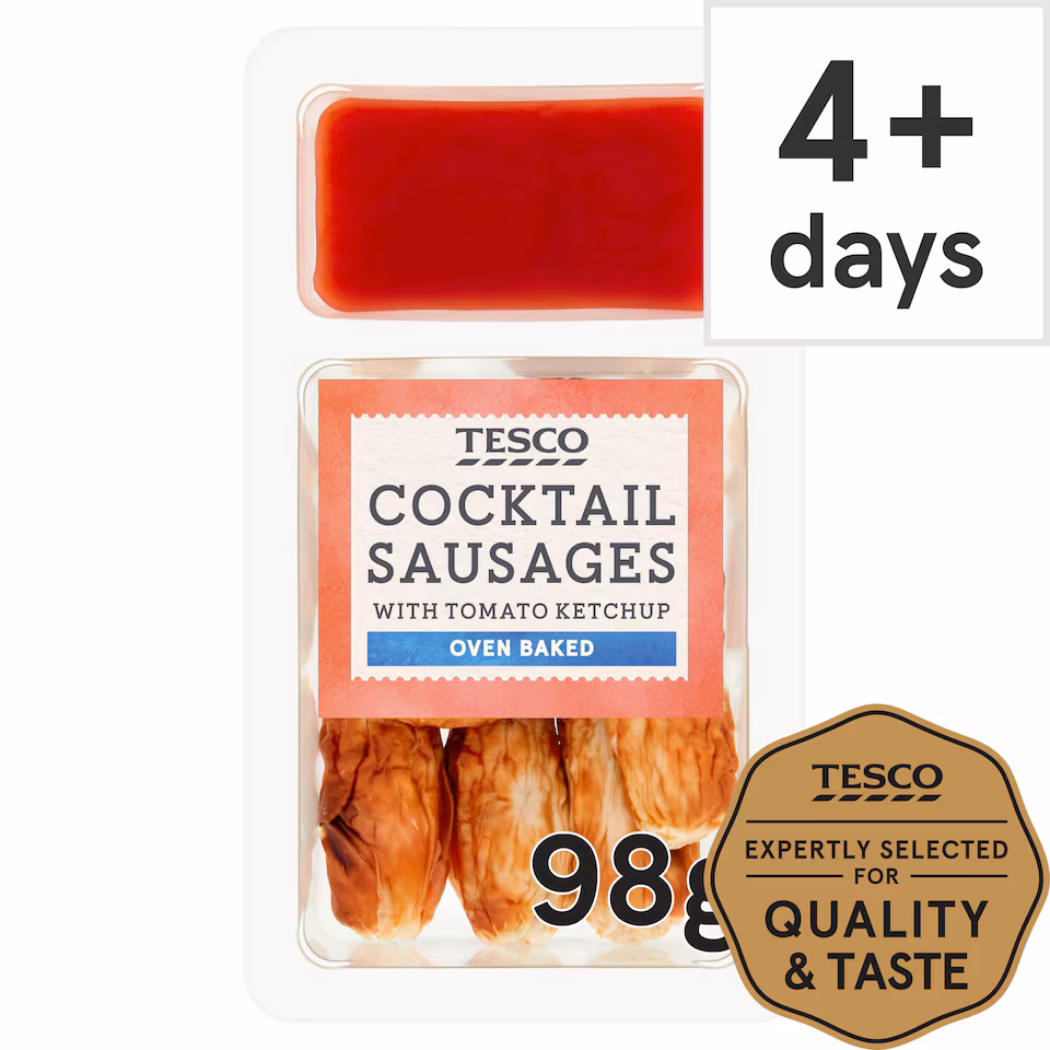 Tesco Cocktail Sausages & Ketchup Dip 98G