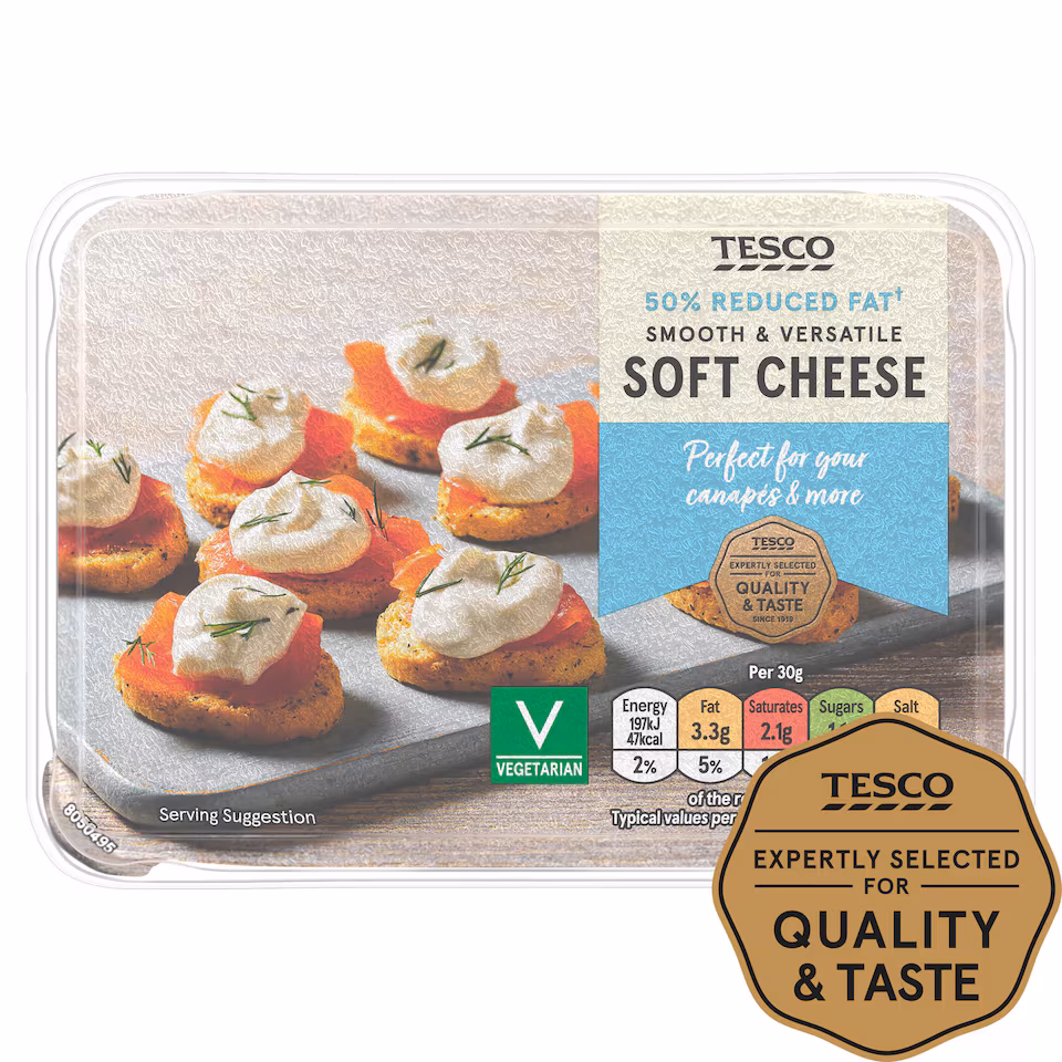 Tesco 50% Less Fat Soft Cheese 200G