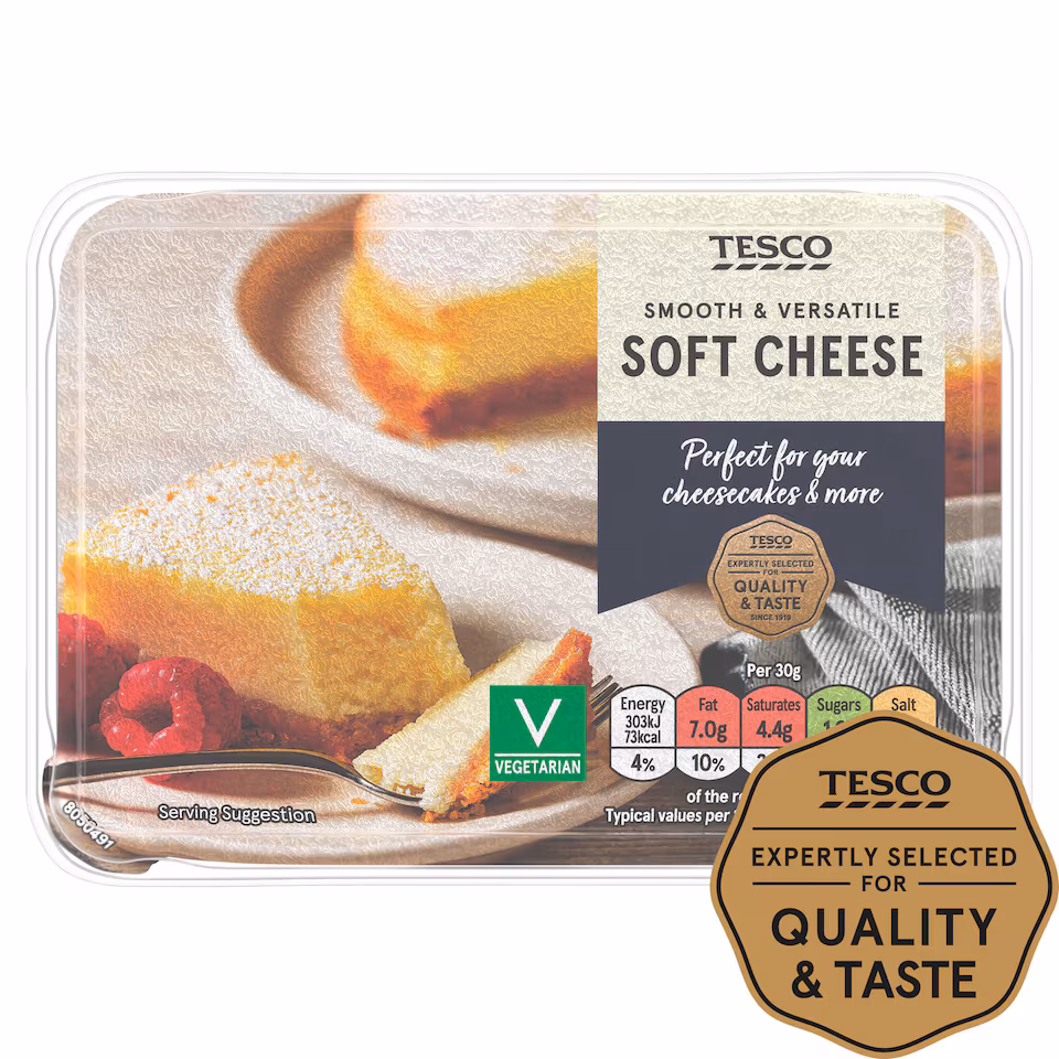 Tesco Soft Cheese Plain Full Fat 200G