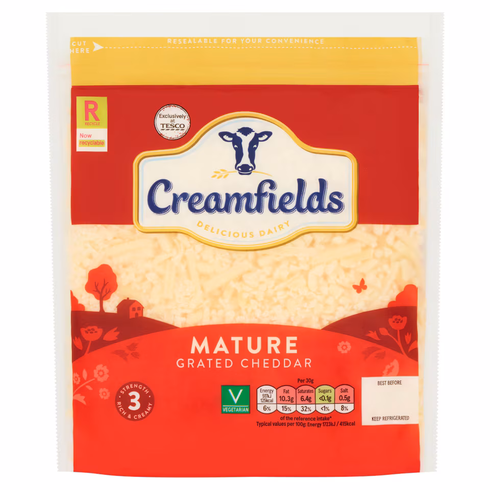 Creamfields Mature Grated Cheddar 250g