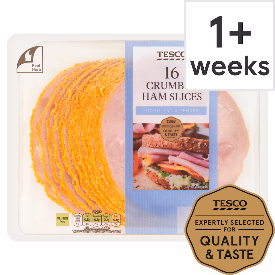 Tesco Crumbed Ham Slices 400g