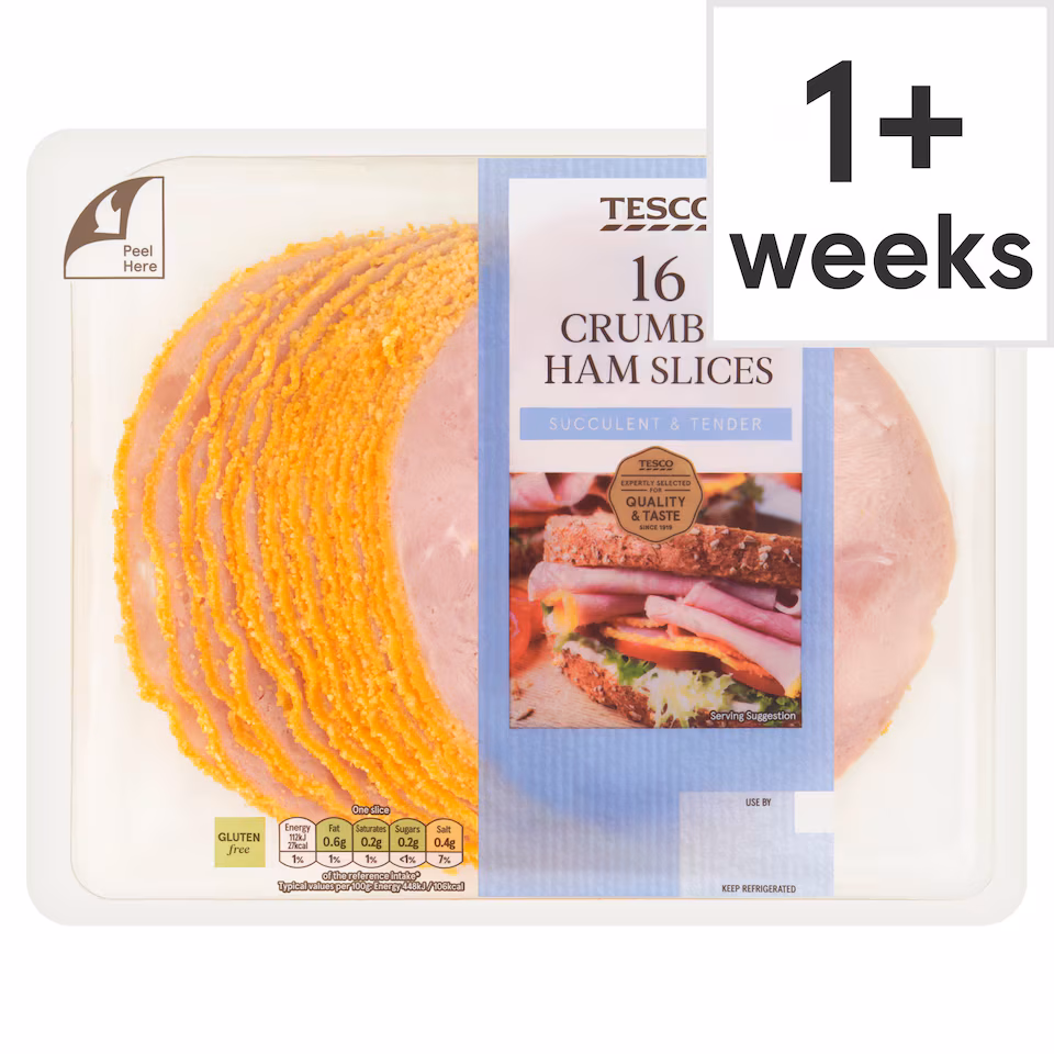 Tesco Crumbed Ham Slices 400g