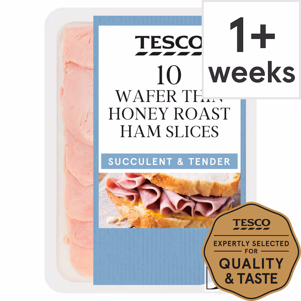 Tesco Wafer Thin Honey Roast Ham Slices 125g
