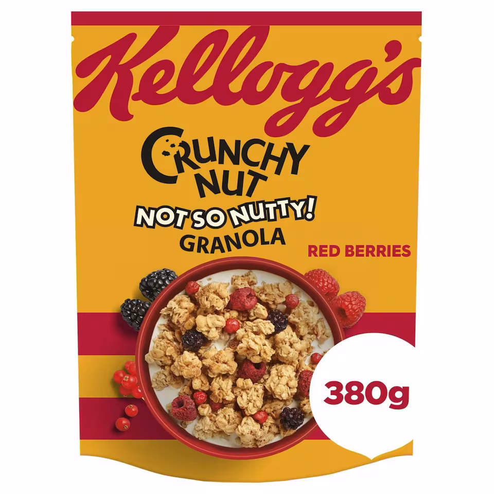 Kellogg's Crunchy Nut Not So Nutty Granola - Red Berry 380g x 6 | Multi