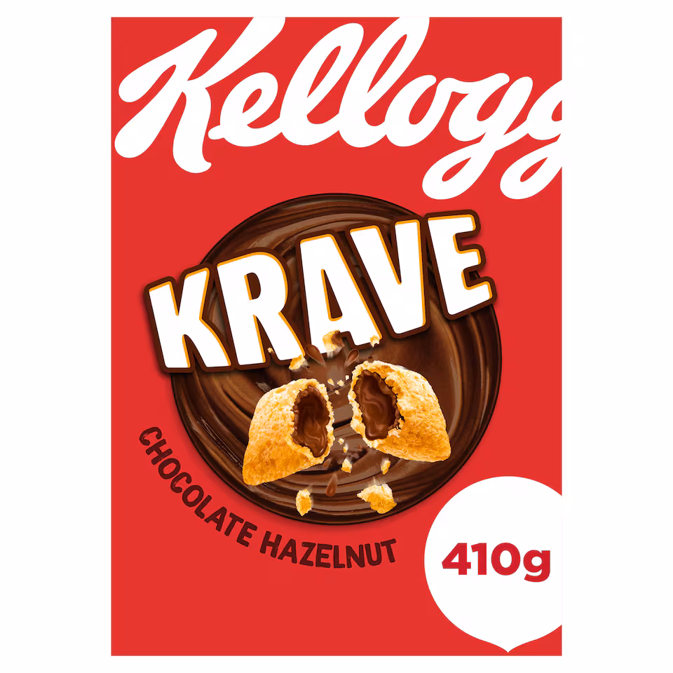 Kellogg's Krave Chocolate Hazlenut Flavour Cereal 410g