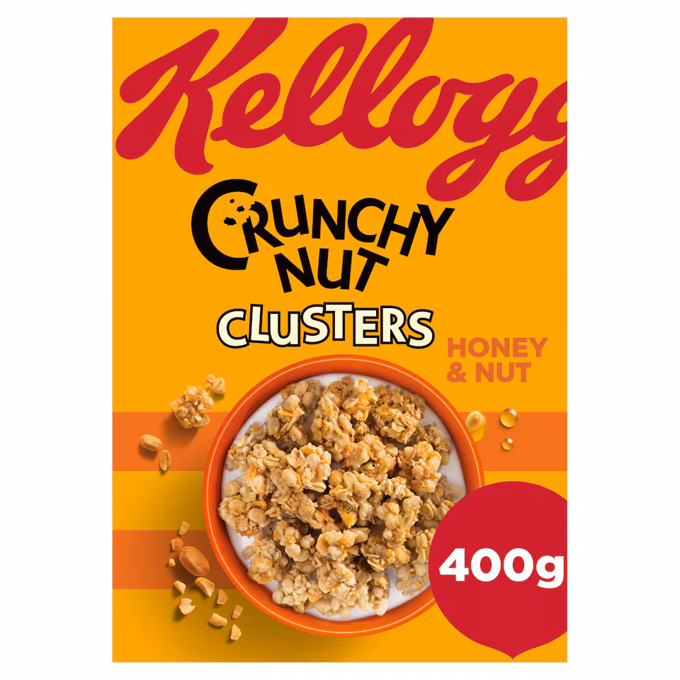 Kellogg's Crunchy Nut Honey & Nut Clusters Cereal 400G