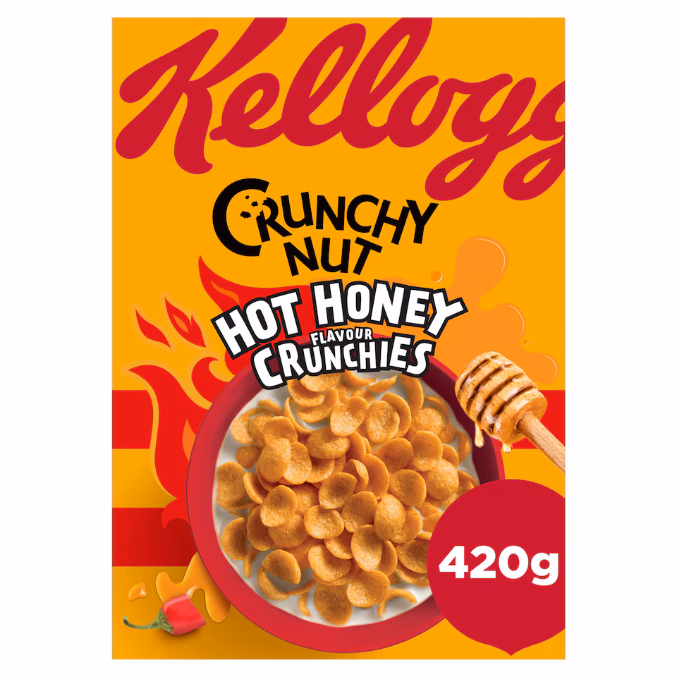 Kellogg's Crunchy Nut Hot Honey Breakfast Cereal 420g