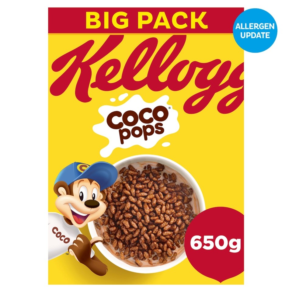 Kellogg's Coco Pops Chocolate Breakfast Cereal 650g