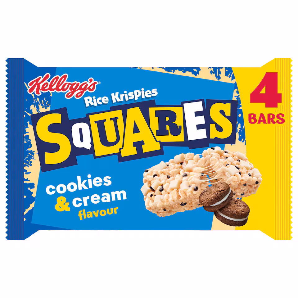 Kellogg's Rice Krispies Squares Cookies & Cream Snack Bars 4x34g