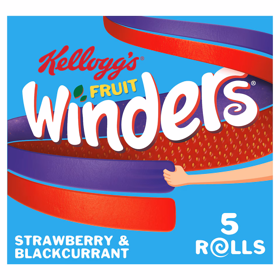 Kellogg's Fruit Winders Doubles Strawberry & Blackcurrant 5X17g