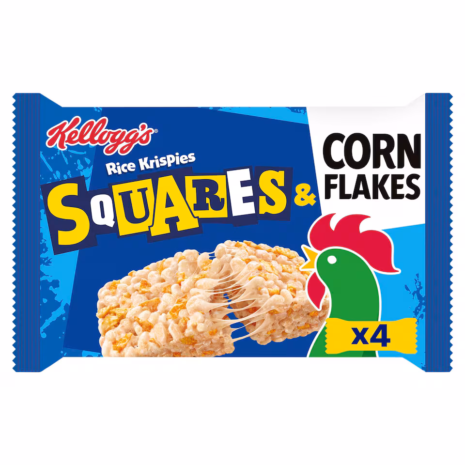 Kellogg's Rice Krispies Squares & Corn Flakes Cereal Bars 4 x 31g