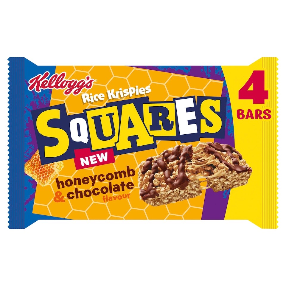 Kellogg's Rice Krispies Squares Chocolate & Honeycomb  4 x 33g