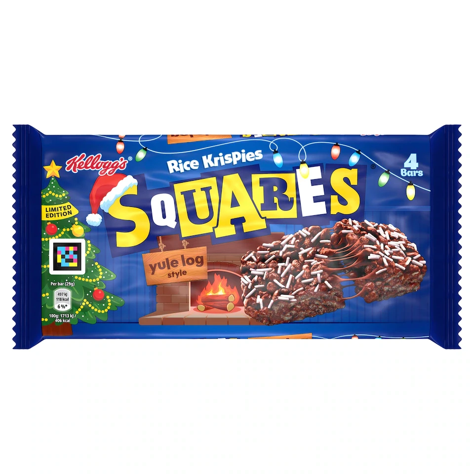 Kellogg's Rice Krispies Squares Yule Log Flavour Multipack 4x29g