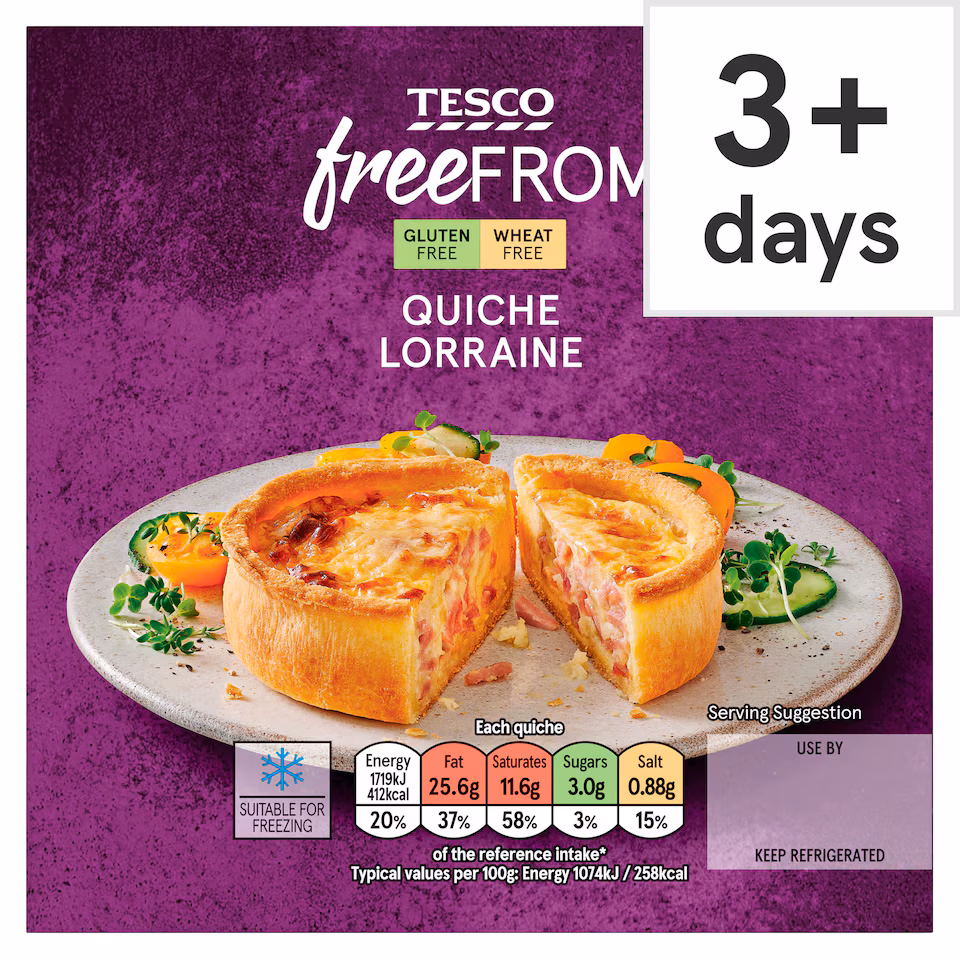 Tesco Free From Quiche Lorraine 160G