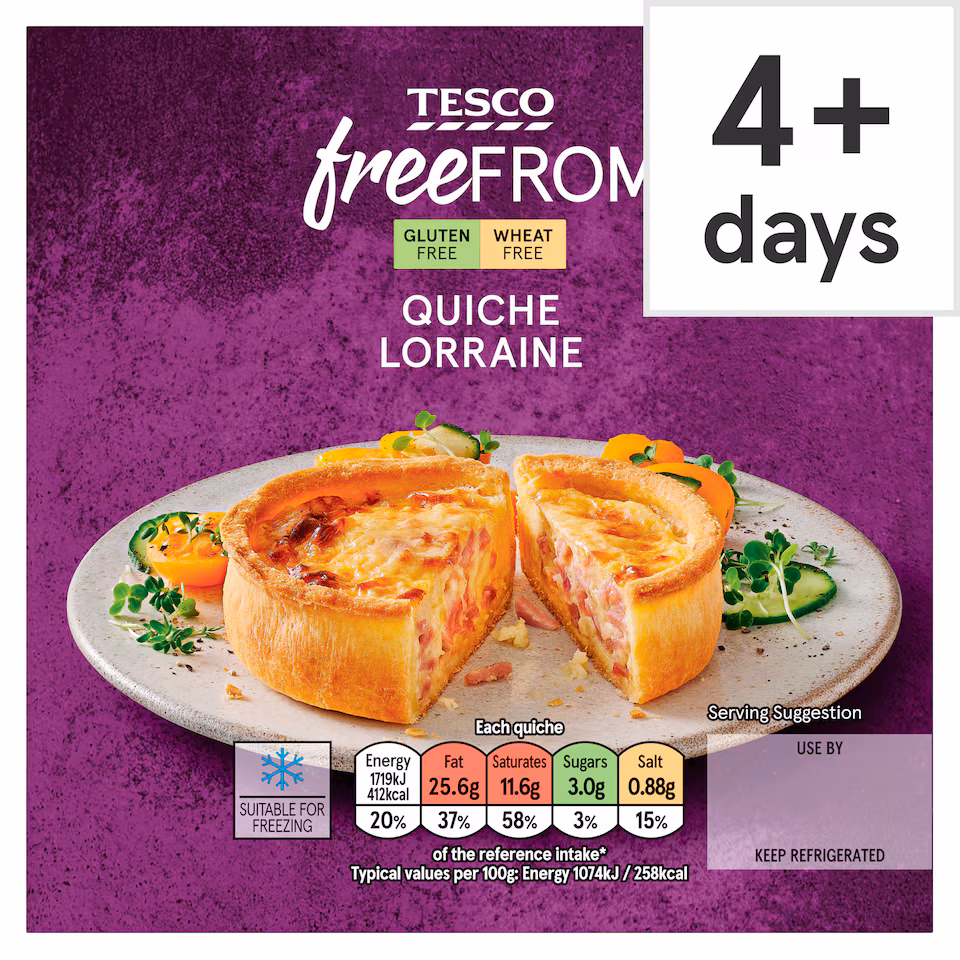 Tesco Free From Quiche Lorraine 160G