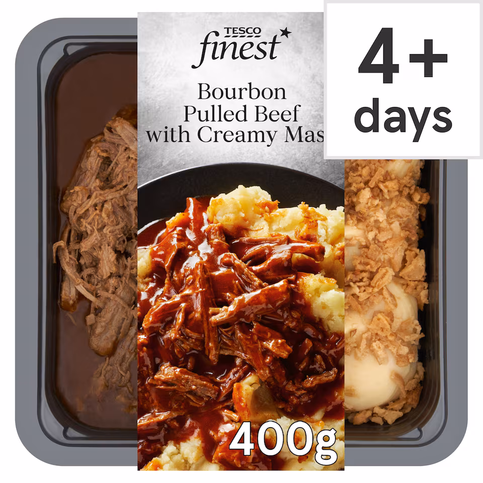 Tesco Finest Bourbon Pulled Beef With Creamy Mash 400G