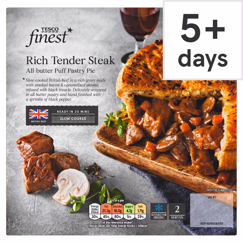 Tesco Finest Steak Pie 500g