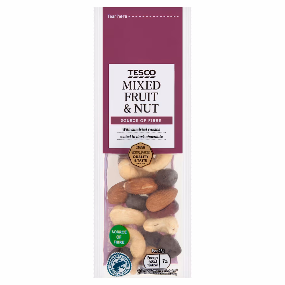 Tesco Mixed Fruit & Nut 25G
