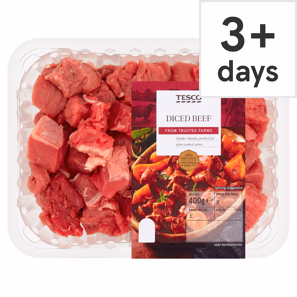 Tesco Diced Beef 400G