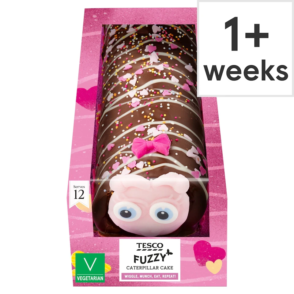 Tesco Fuzzy Caterpillar Cake - Chocolate 230g