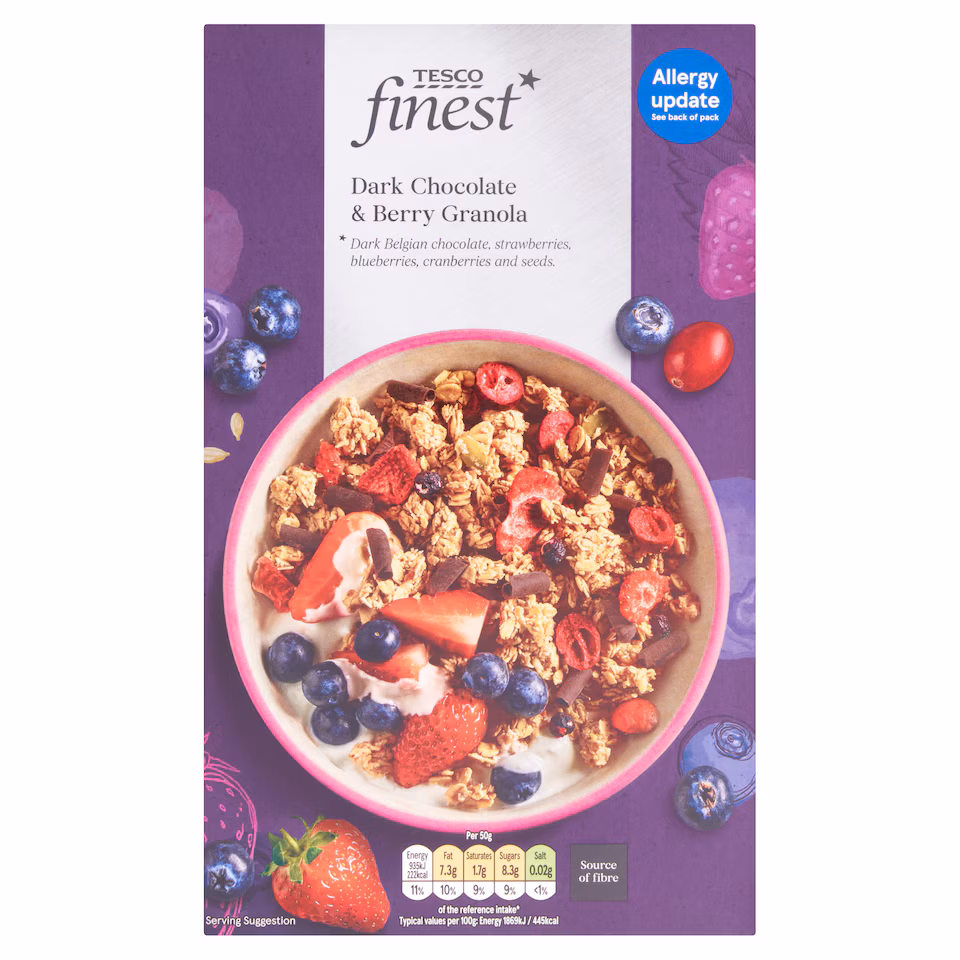 Tesco Finest Chocolate & Berry Granola 500G