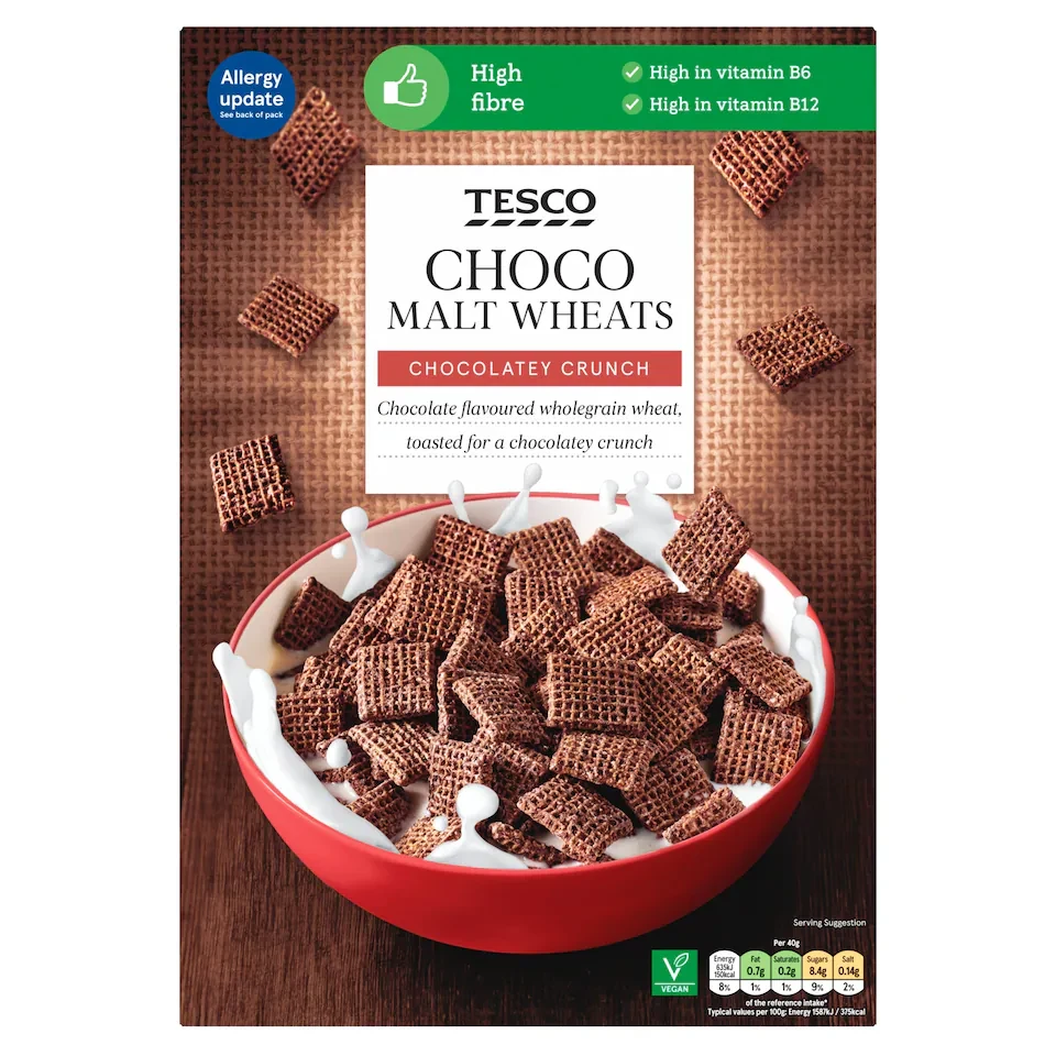 Tesco Choco Malt Wheats 500G