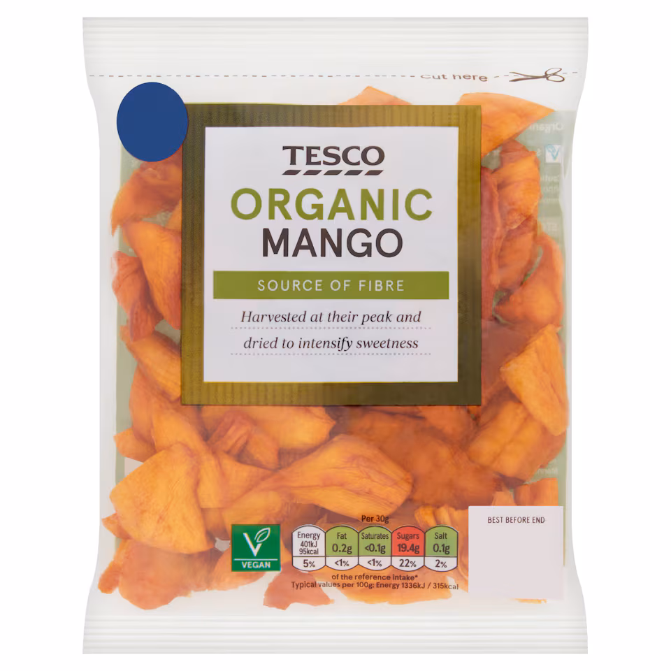 Tesco Organic Dried Mango 100G