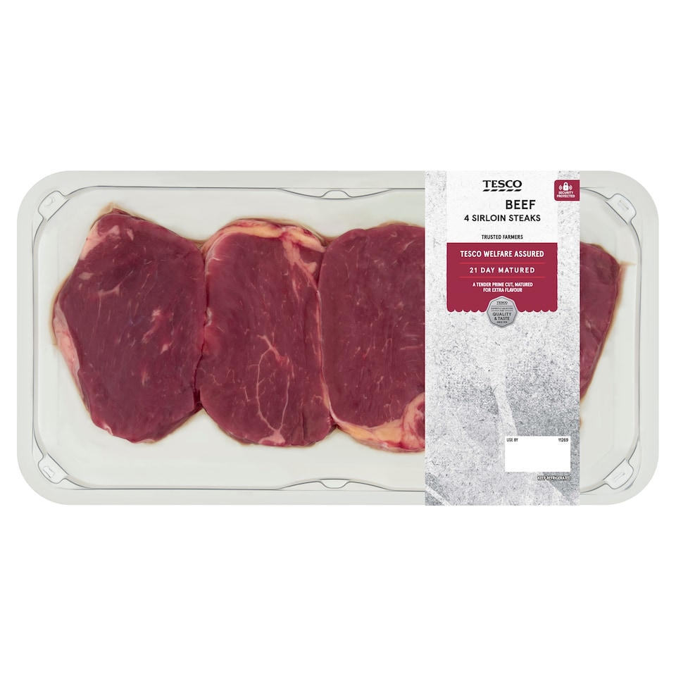Tesco 4 Sirloin Steaks 400g