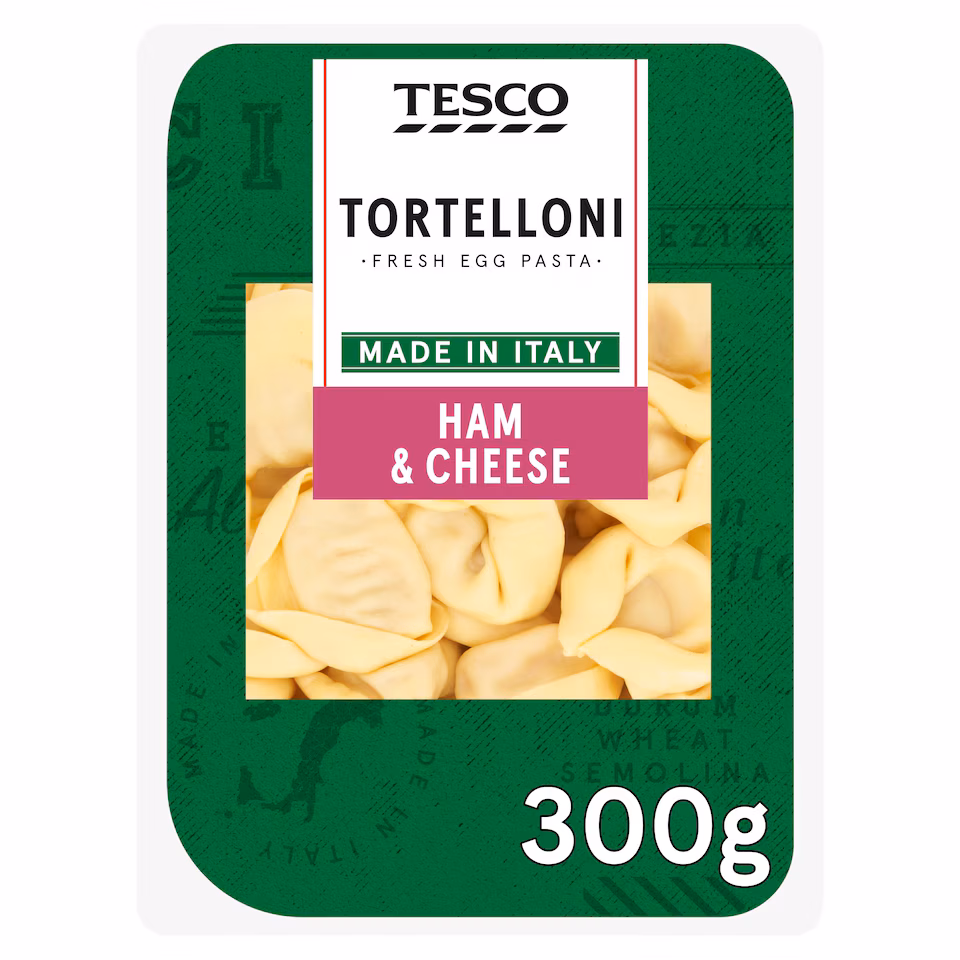 Tesco Fresh Egg Pasta Tortelloni - Ham & Cheese 300g