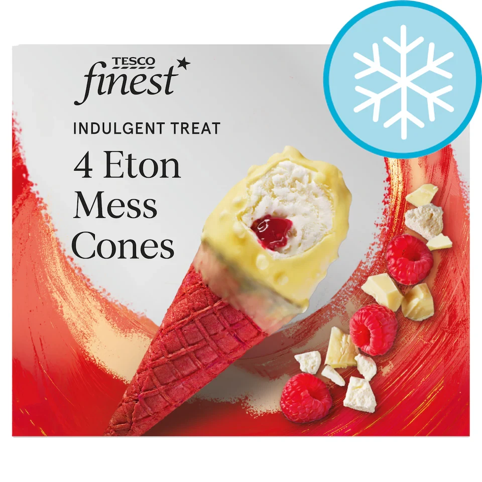 Tesco Finest 4 Eton Mess Cones 340g
