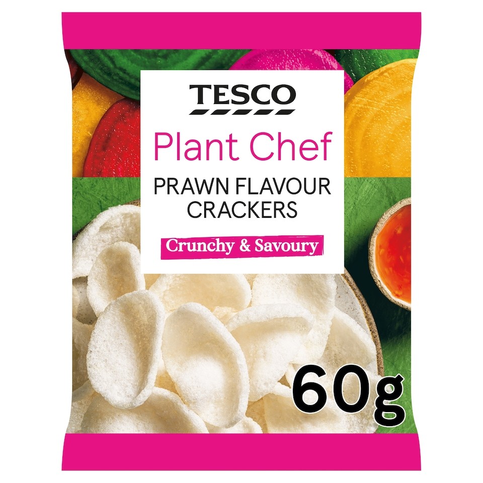 Tesco Plant Chef Prawn Flavour Crackers 60G