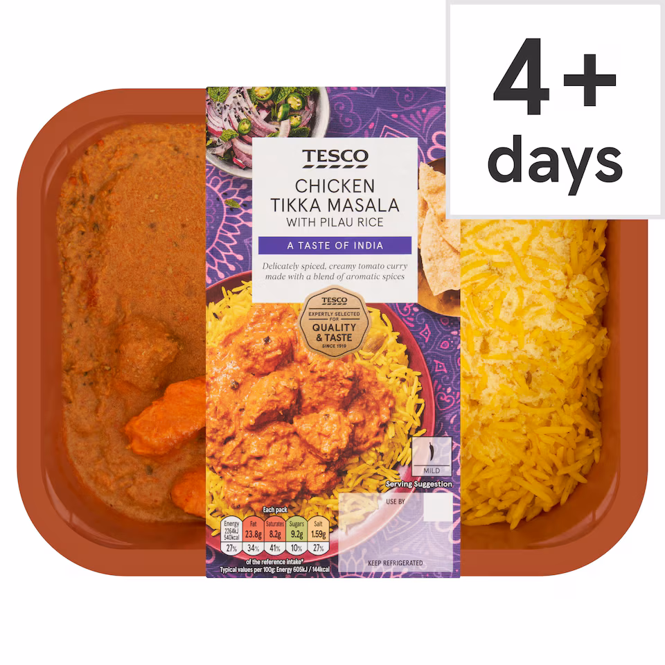 Tesco Chicken Tikka Masala With Pilau Rice 400g
