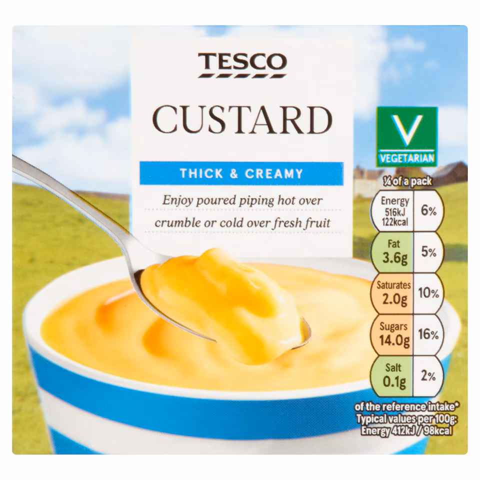 Tesco Ready To Serve Custard 500G