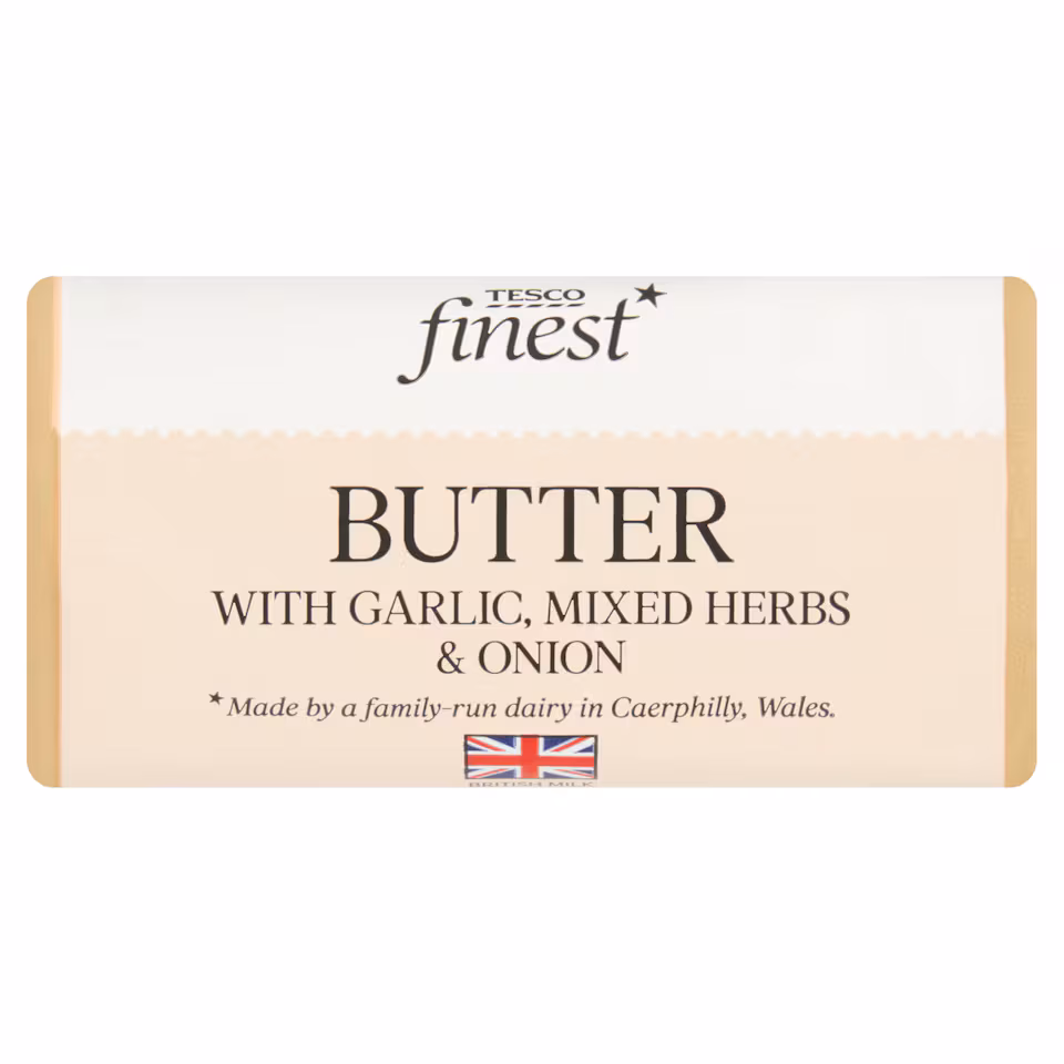 Tesco Finest Butter with Garlic, Herb & Onion 90g