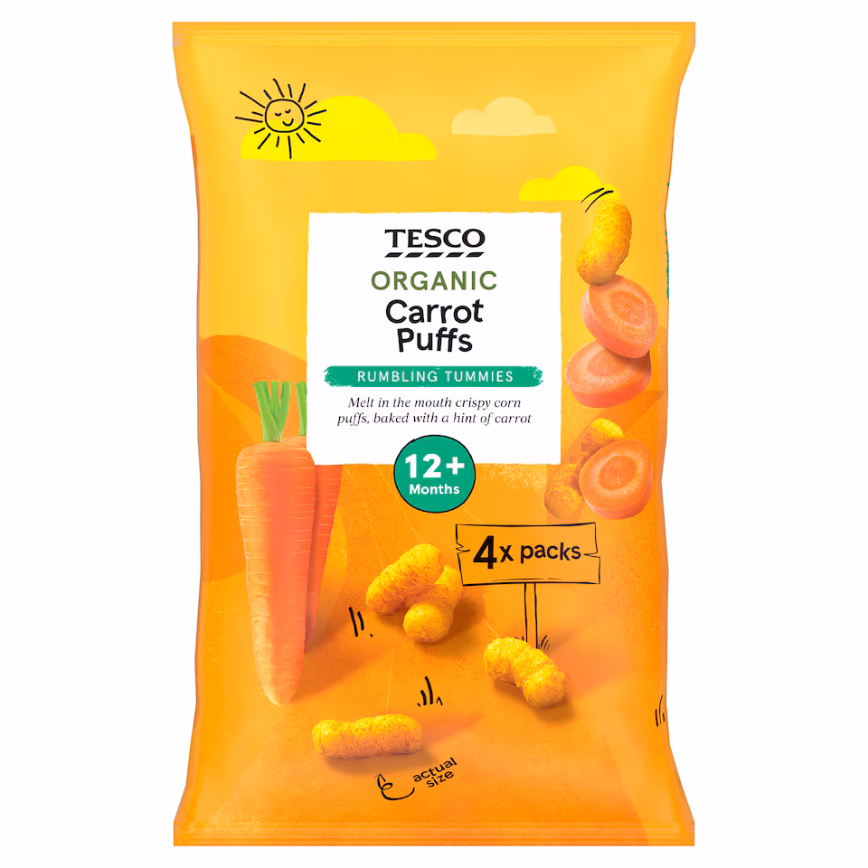 Tesco Organic Carrot Puffs 60g (4x15g)