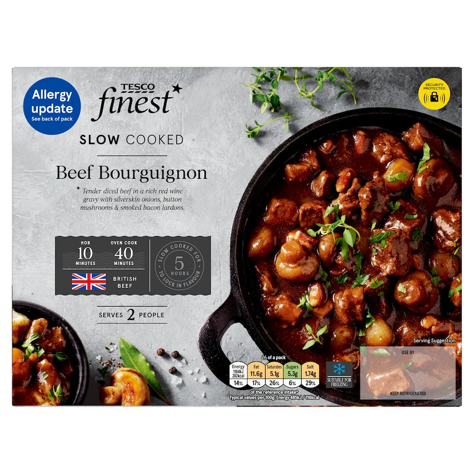 Tesco Finest Slow Cooked Beef Bourguignon 540G