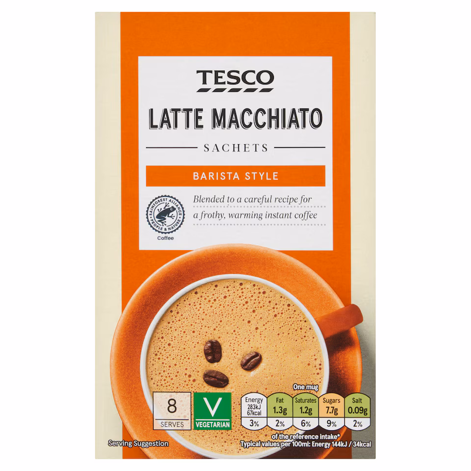 Tesco Latte Macchiato Sachets 124G (8*15.5G)