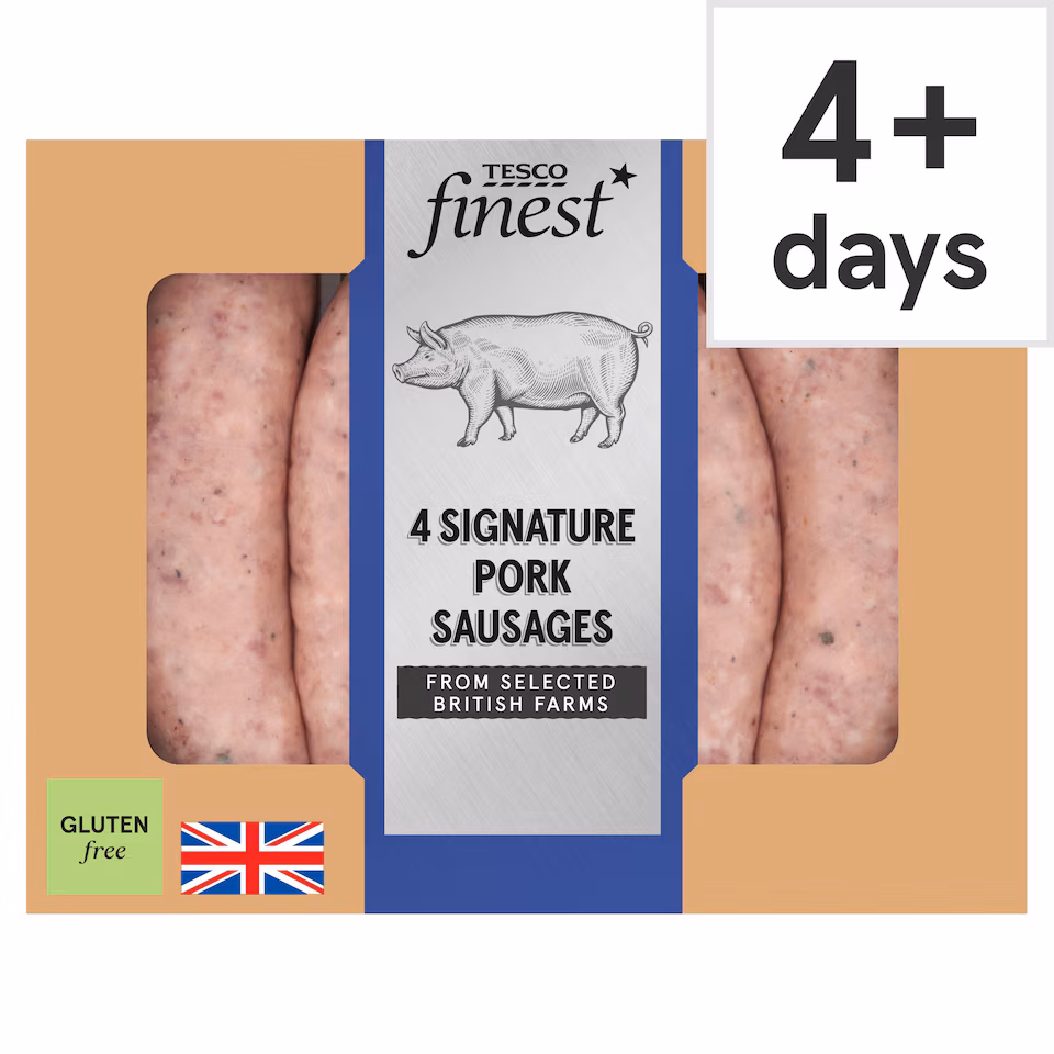 Tesco Finest 4 Signature Pork Sausages 440g