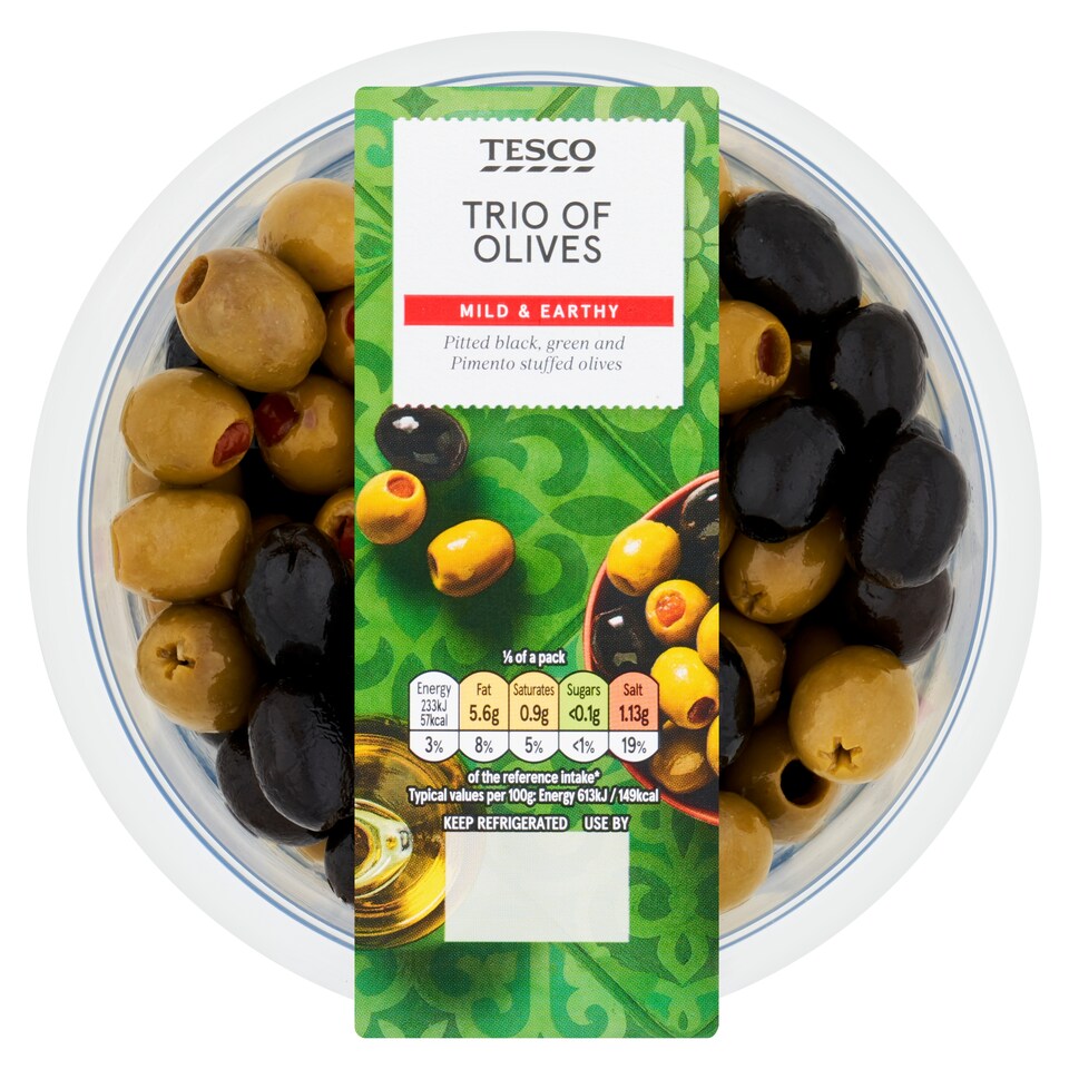 Tesco Trio Of Olives 300G
